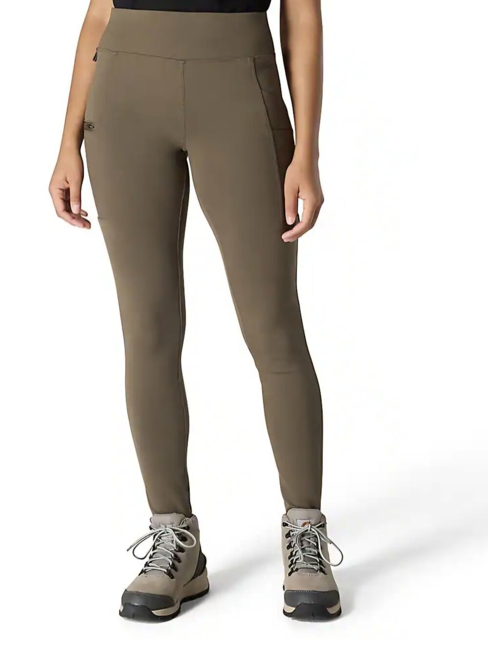 Carhartt Women's Force Utility Mid Rise Legging Medium Tarmac Olive Green Pocket